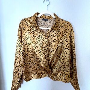 Cheetah Print Blouse
